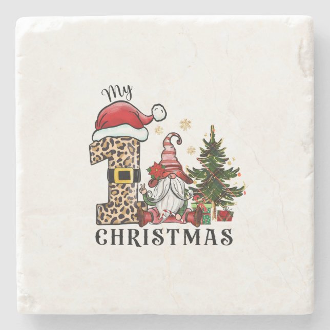 Julafton ger min första jul stenunderlägg (Framsidan)