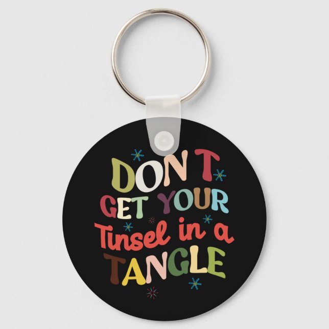 Julafton ger tina i en vinkel nyckelring (Framsida)