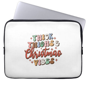 Julafton ger tjock lår och julklappar laptop fodral