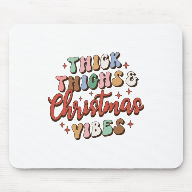 Julafton ger tjock lår och julklappar musmatta (Framsidan)