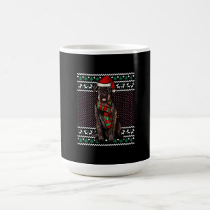 Julafton Giant Schnauzer Hund Santa Hat Ugly jul Kaffemugg