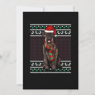 Julafton Giant Schnauzer Hund Santa Hat Ugly jul Meddelande