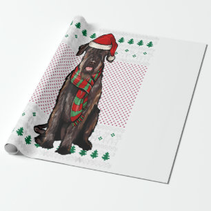 Julafton Giant Schnauzer Hund Santa Hat Ugly jul Presentpapper