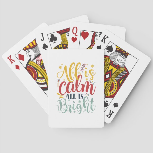 Julafton Gift | All is Lugn all is Bright Casinokort (Baksidan)