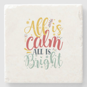 Julafton Gift All is Lugn all is Bright Stenunderlägg