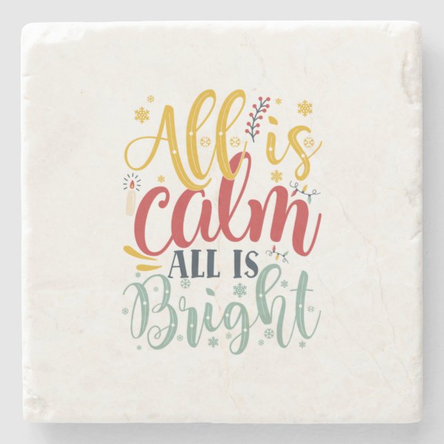 Julafton Gift | All is Lugn all is Bright Stenunderlägg (Framsidan)