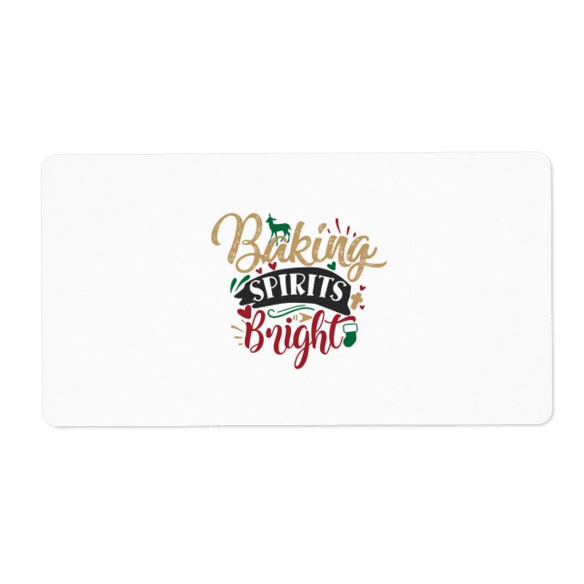 Julafton Gift | Baking Spirits Bright Fraktsedel (Framsidan)