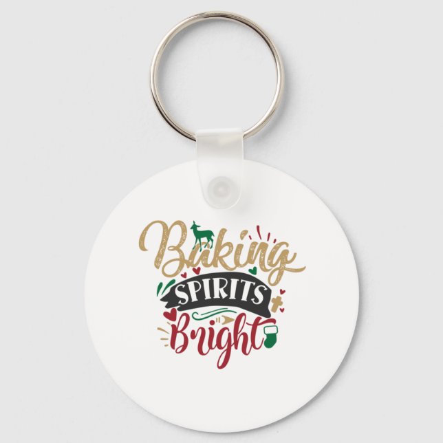 Julafton Gift | Baking Spirits Bright Nyckelring (Framsida)
