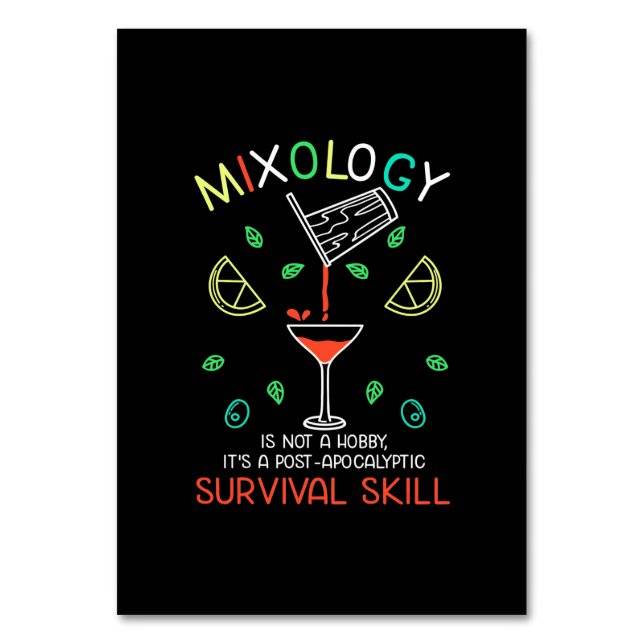 Julafton Gift | Bartender Mixolog Bordsnummer (Framsidan)