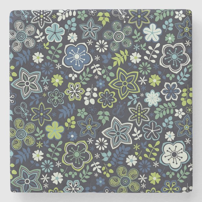 Julafton Gift Blommigt 3D Wall Art Stenunderlägg (Framsidan)