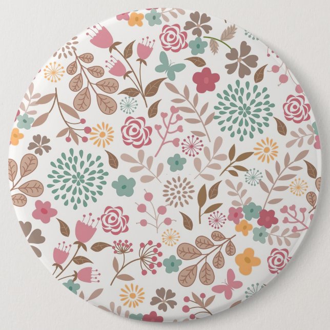 Julafton Gift Blommigt 4 Seasons Knapp (Framsida)