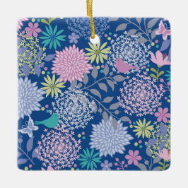 Julafton Gift Blommigt 60:e födelsedagen Julgransprydnad Keramik