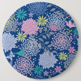 Julafton Gift Blommigt 60:e födelsedagen Knapp