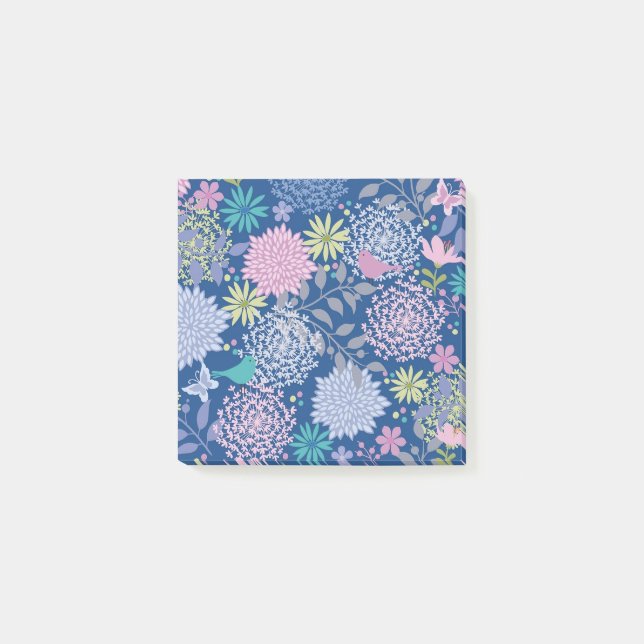 Julafton Gift Blommigt 60:e födelsedagen Post-it Block (Framsida)