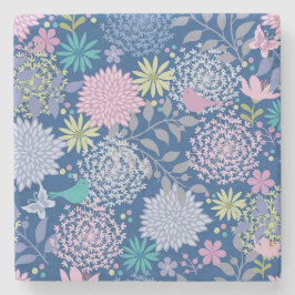 Julafton Gift Blommigt 60:e födelsedagen Stenunderlägg