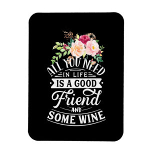 Julafton Gift   Bra vän och vissa Vin Magnet
