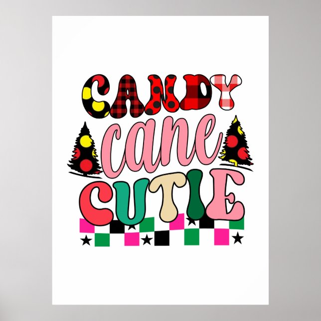 Julafton Gift Candy cane Cutie Poster (Framsidan)