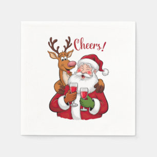 Julafton Gift Cheer Jultomten Pappersservett