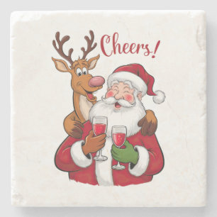 Julafton Gift Cheer Jultomten Stenunderlägg