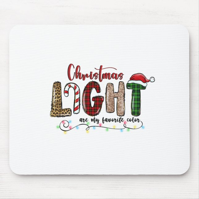 Julafton Gift Chritsmas Light är min favoritbild F Musmatta (Framsidan)