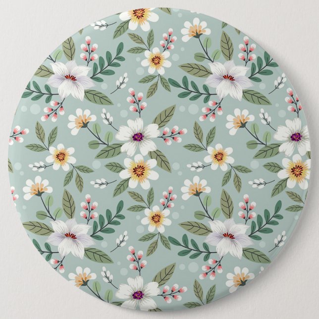 Julafton Gift Colorful Hand plockade Flowers Knapp (Framsida)