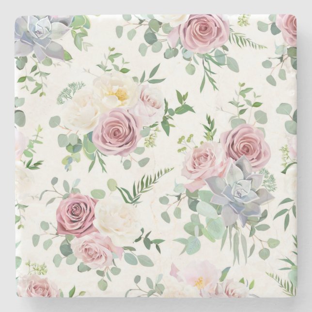 Julafton Gift Creamy White Antique Ro Stenunderlägg (Framsidan)