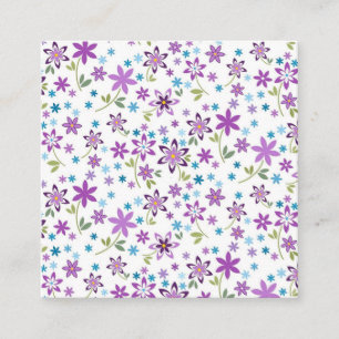 Julafton Gift Cute Blommigt Ditsy Fyrkantigt Visitkort