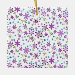 Julafton Gift Cute Blommigt Ditsy Julgransprydnad Keramik