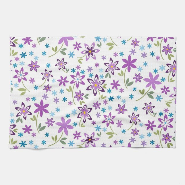 Julafton Gift Cute Blommigt Ditsy Kökshandduk (Horisontell)