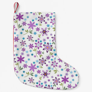 Julafton Gift Cute Blommigt Ditsy Liten Julstrumpa