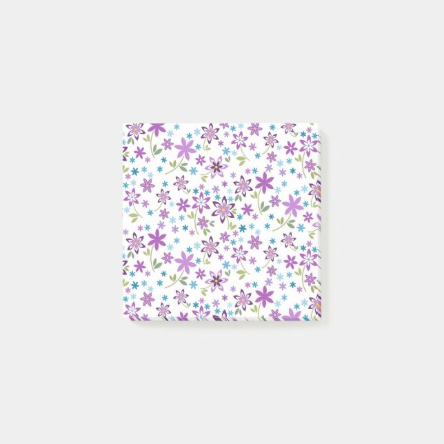Julafton Gift Cute Blommigt Ditsy Post-it Block (Framsida)