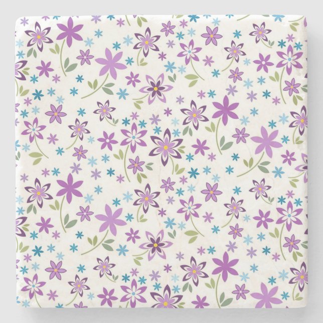 Julafton Gift Cute Blommigt Ditsy Stenunderlägg (Framsidan)