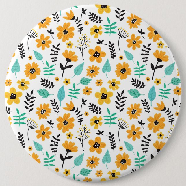 Julafton Gift Cute Hand plockade Blommigt Colorful Knapp (Framsida)