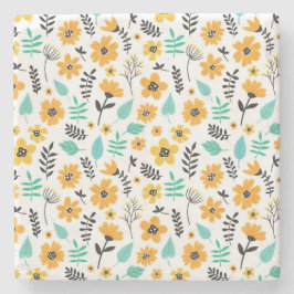 Julafton Gift Cute Hand plockade Blommigt Colorful Stenunderlägg