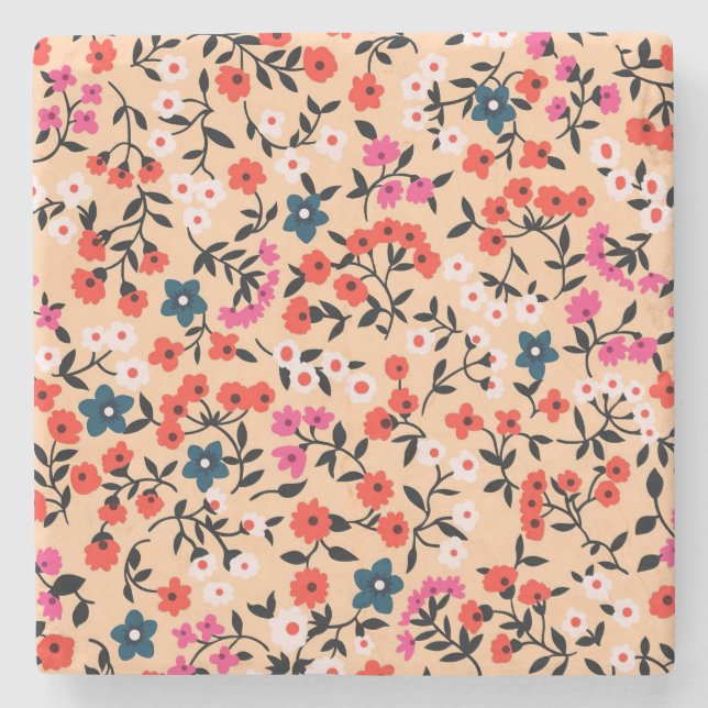 Julafton Gift Cute Small Flower Sömlös Stenunderlägg (Framsidan)