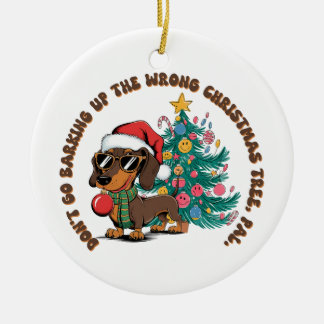 Julafton Gift Do Not Go Barking Julgransprydnad Keramik