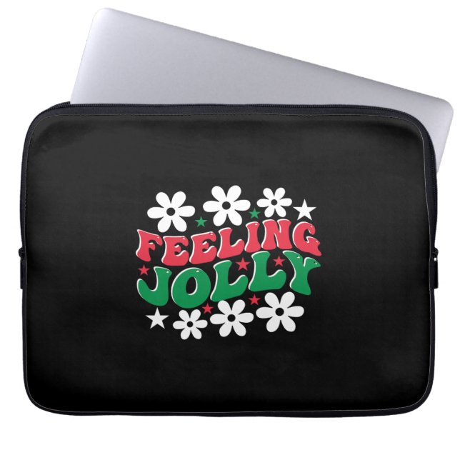 Julafton Gift Feeling Jolly Laptop Fodral (Framsidan)