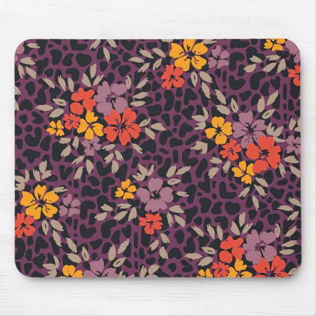 Julafton Gift fet Oversize Hand Payed Blommigt Musmatta (Framsidan)