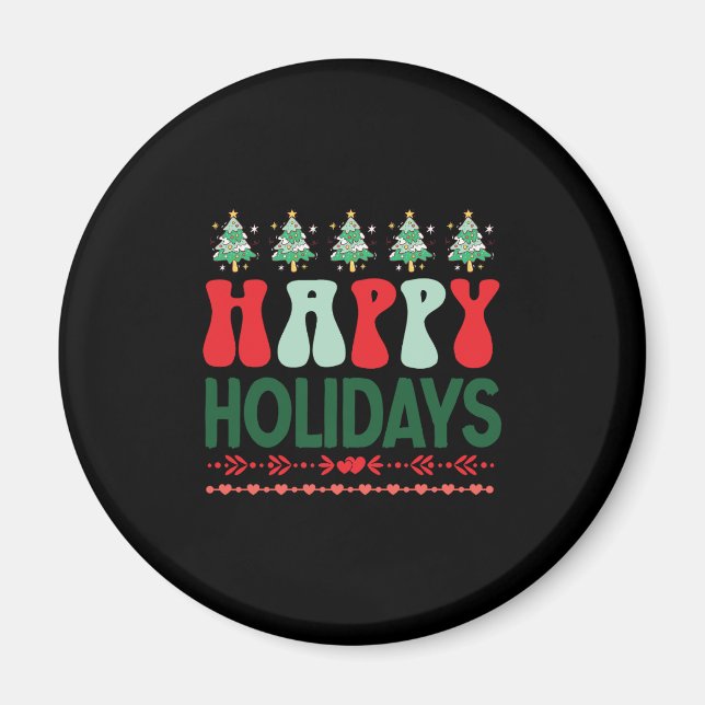 Julafton Gift Glad helg Magnet (Framsidan)