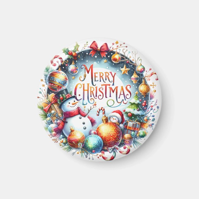 Julafton Gift God jul Magnet (Framsidan)