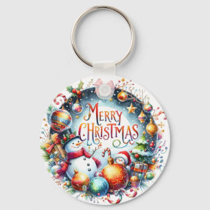 Julafton Gift God jul Nyckelring