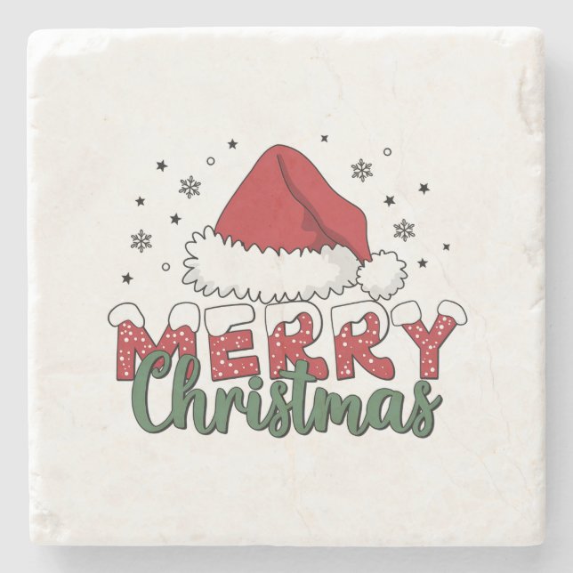 Julafton Gift God jul Stenunderlägg (Framsidan)