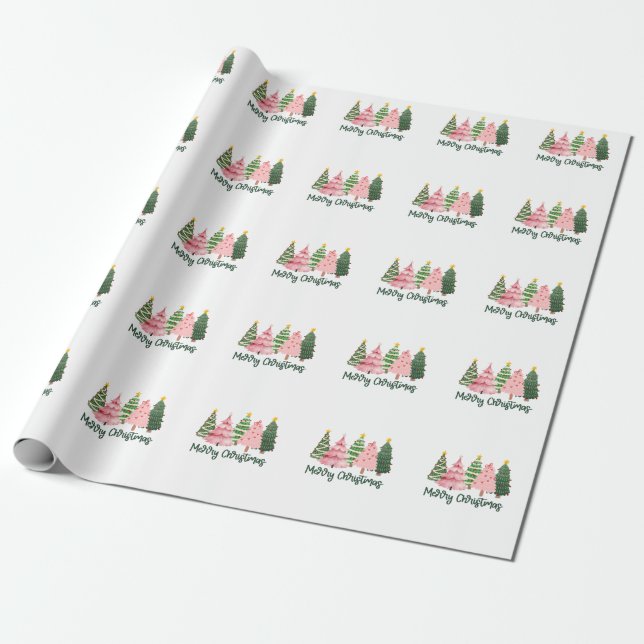 Julafton Gift God jul Träd Presentpapper (Utrullad)