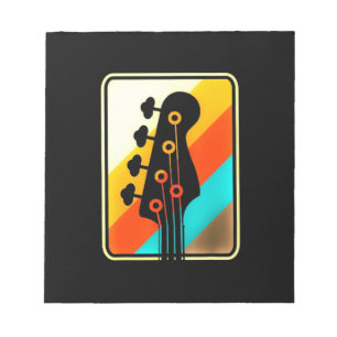 Julafton Gift Guitar Player för Retro-Vintage Anteckningsblock
