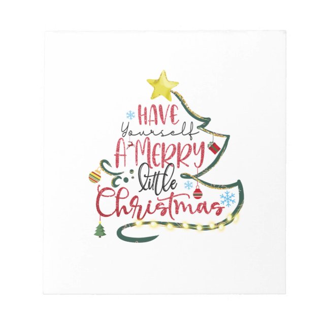 Julafton Gift har dig själv en god jul Anteckningsblock (Framsida)