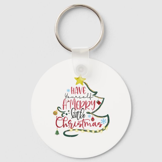 Julafton Gift har dig själv en god jul Nyckelring (Framsida)
