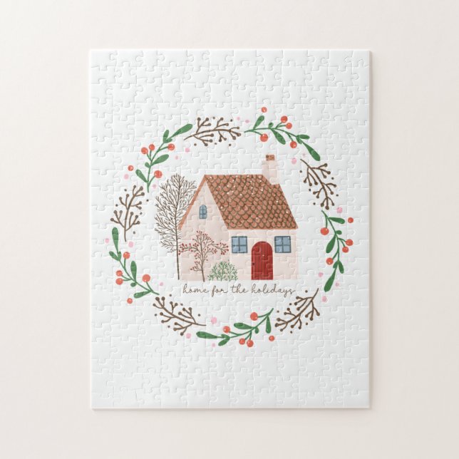Julafton Gift hem för Helgdag Pussel (Vertikal)