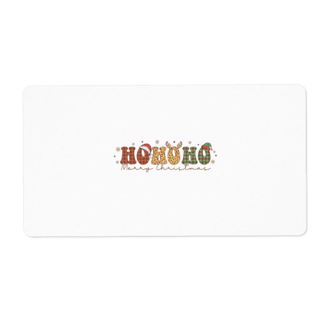 Julafton Gift Ho Ho Ho Ho God jul Fraktsedel (Framsidan)