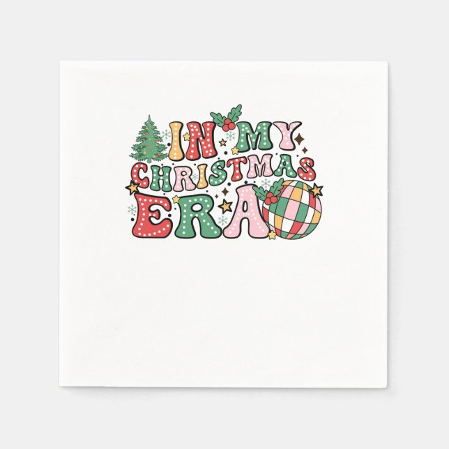 Julafton Gift i min julera Groovy Pappersservett (Framsidan)