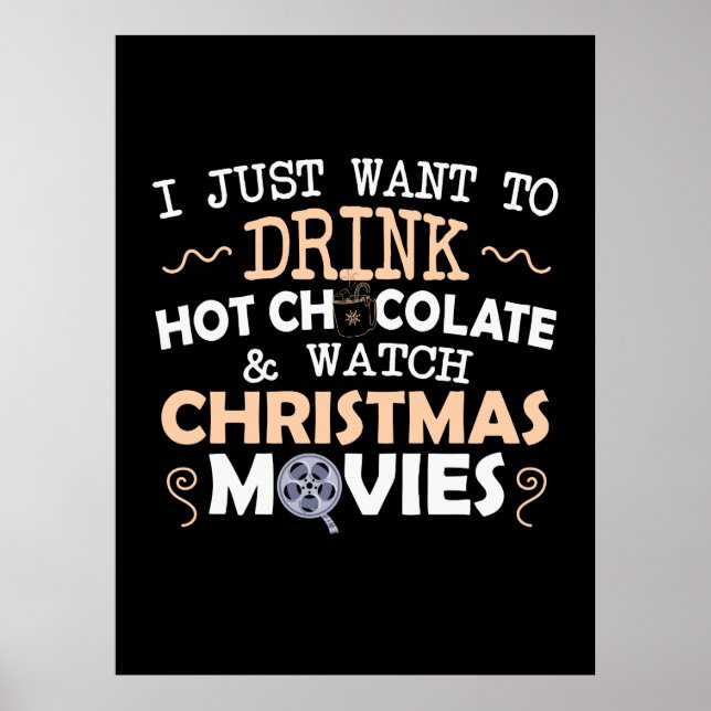 Julafton Gift jag bara vill dricka Poster (Framsidan)